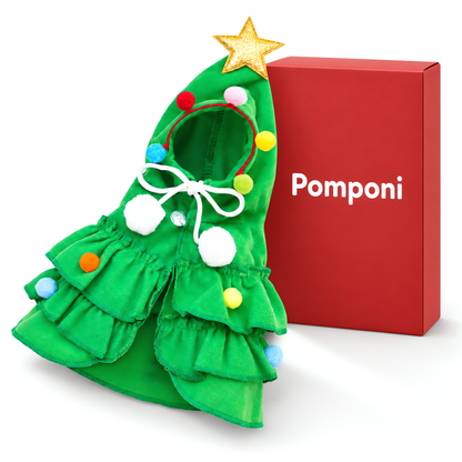 Disfraz navideño para perro con forma de árbol de navidad